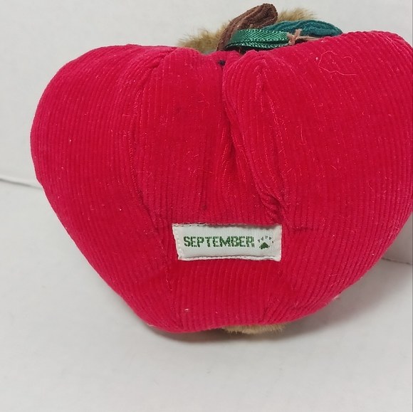 Boyds Bear QVC Calendar monthly Peeker Septembeary September Red Apple - Picture 5 of 6